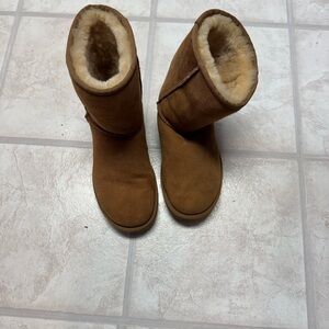 UGG Tan Shearling Ankle Booties